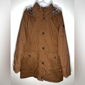 NWoT Hollister Faux Teddy Lined Cozy Hooded Parka Jacket Coat w/o hood trim